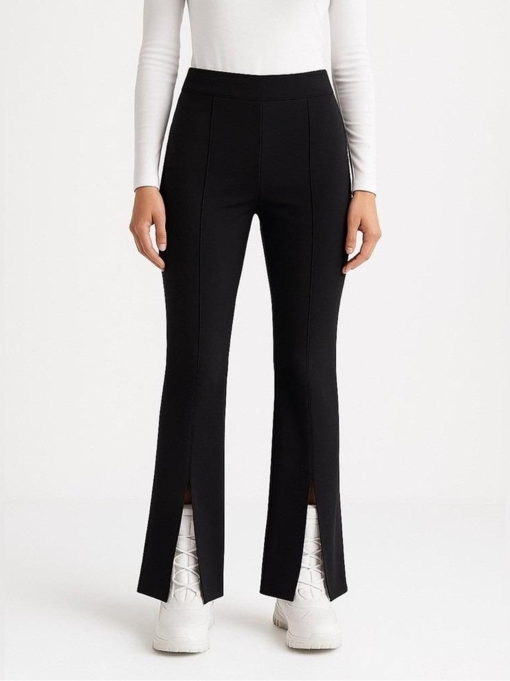 Mono B Front Slit Flare Leggings — SIZE MED
